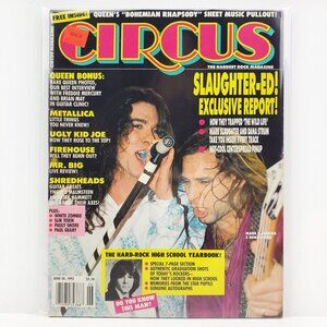 Circus Magazine Metallica Kirk Hammett Slaughter Queen Jun 1992 Old Stock Unread